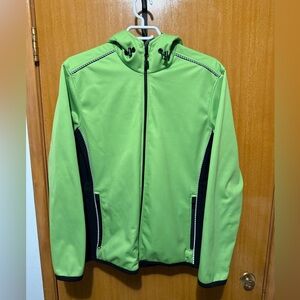 Dto Vibrant Green and Black Men's Performance Jacket